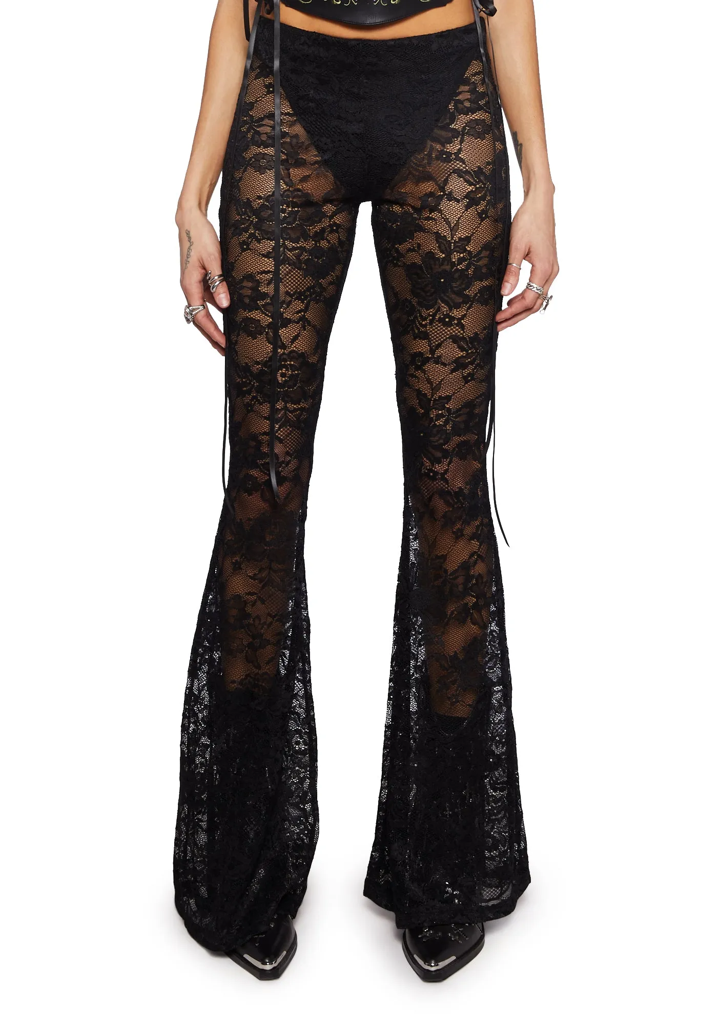 Got Your Attention Lace Leggings-