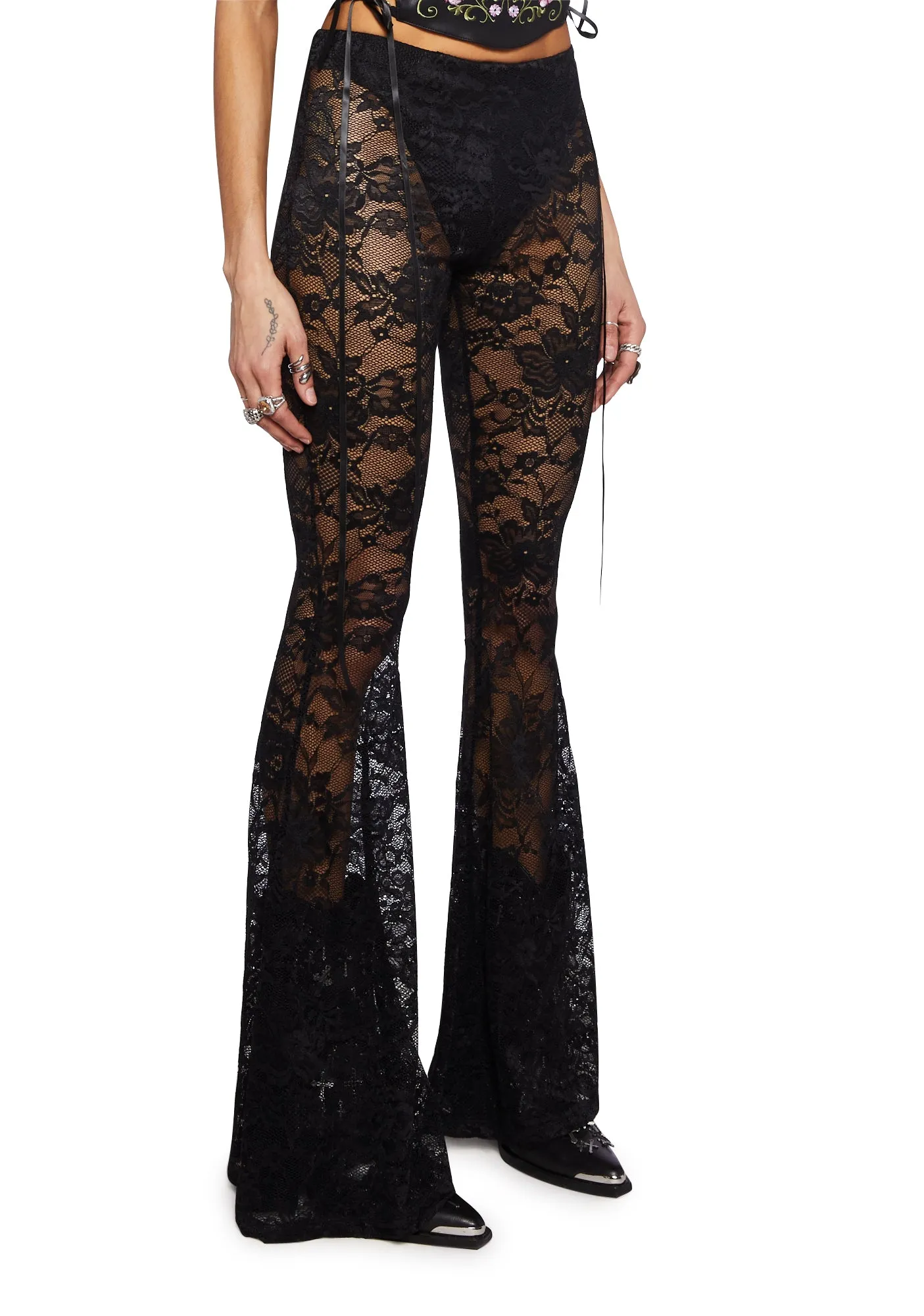 Got Your Attention Lace Leggings-