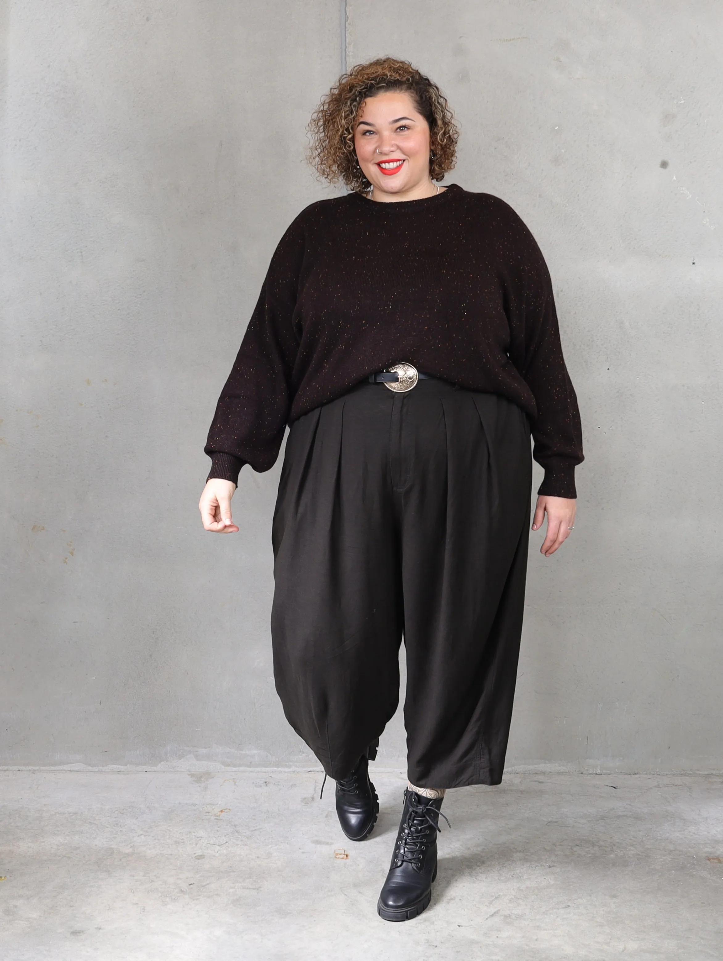 Let's Dance Pleat Pant - Liquorice