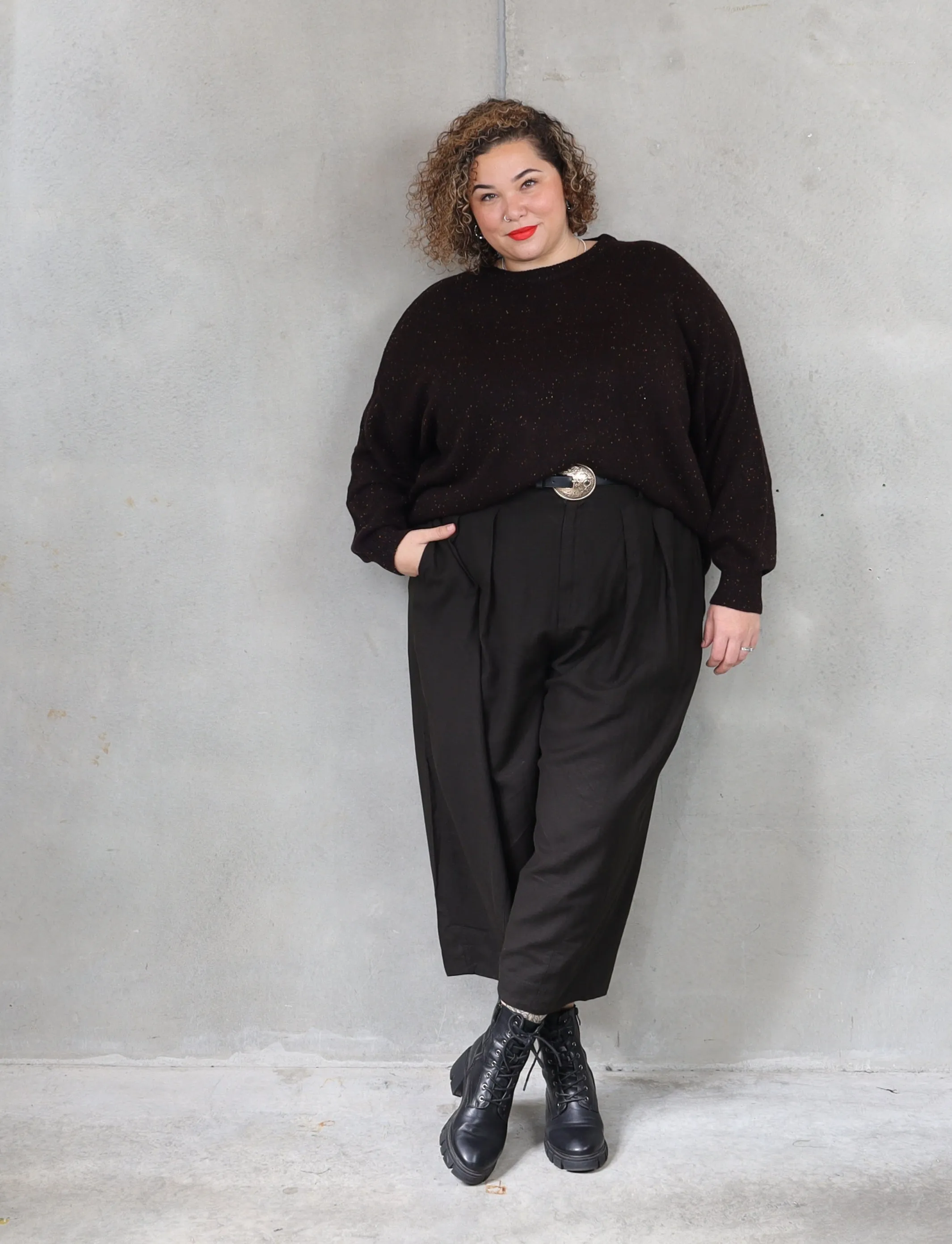 Let's Dance Pleat Pant - Liquorice