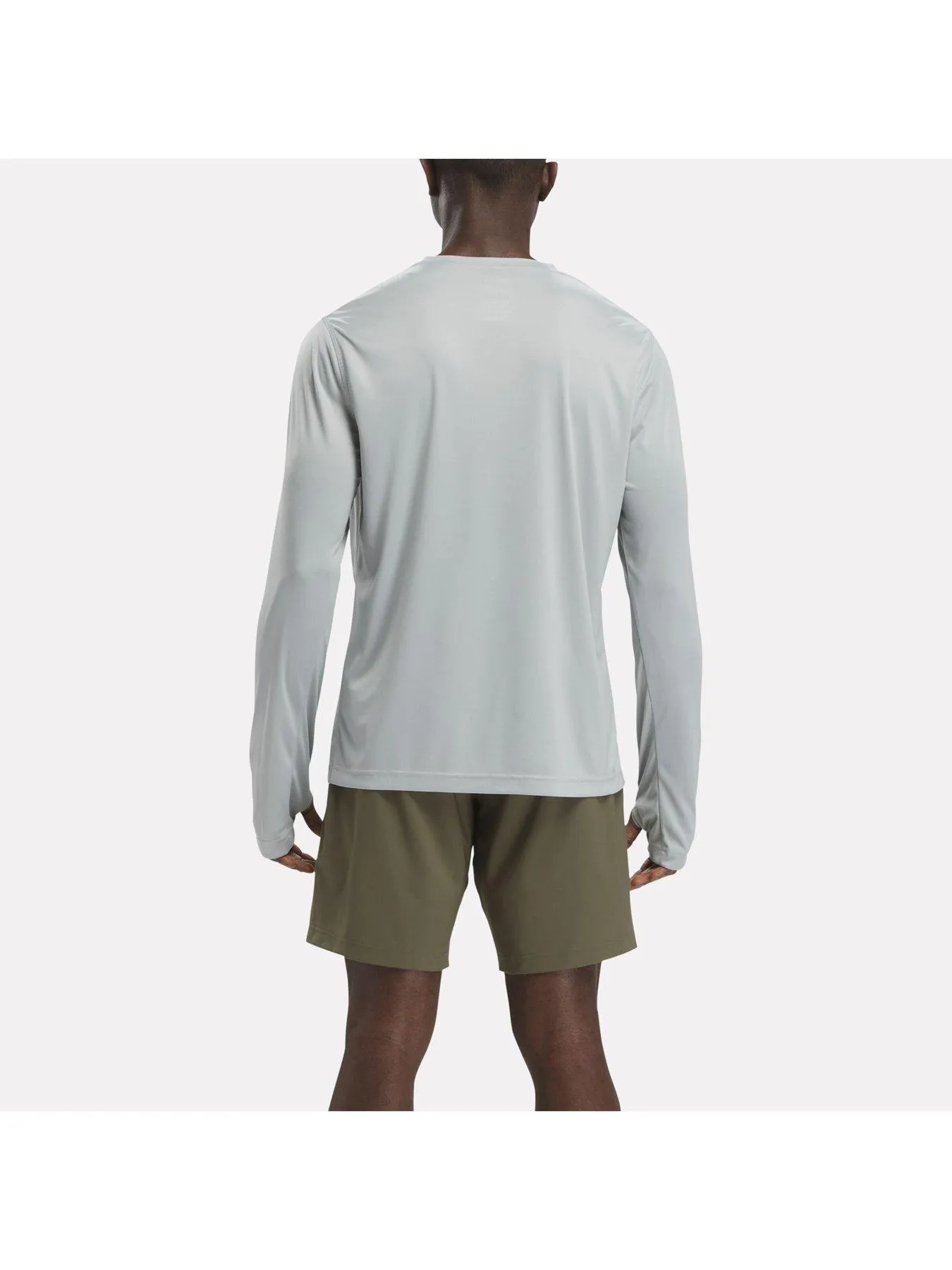 Reebok Mens Training Long Sleeve ID Trian Tech Tee - Grey
